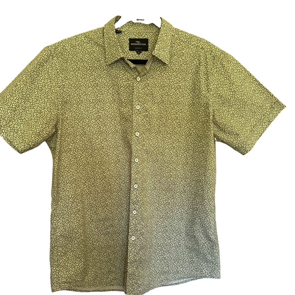 Rodd & Gunn Sports Fit Short Sleeve Button Up Shirt Floral Gray/White XL Cotton